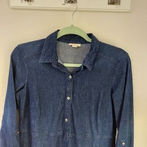 J.Jill denim dress, blue, size S petite.